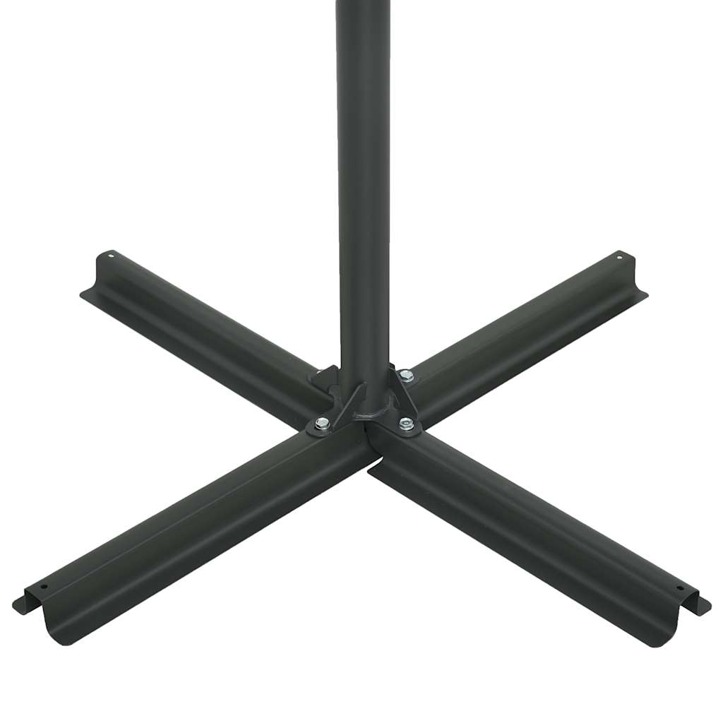 Ομπρέλα Κήπου Μαύρη 460 x 270 εκ. με Ιστό Αλουμινίου - Pakobazaar