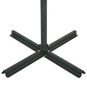 Ομπρέλα Κήπου Μαύρη 460 x 270 εκ. με Ιστό Αλουμινίου - Pakobazaar