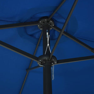 Ομπρέλα Κήπου Μπλε 460 x 270 εκ. με Ιστό Αλουμινίου - Pakobazaar