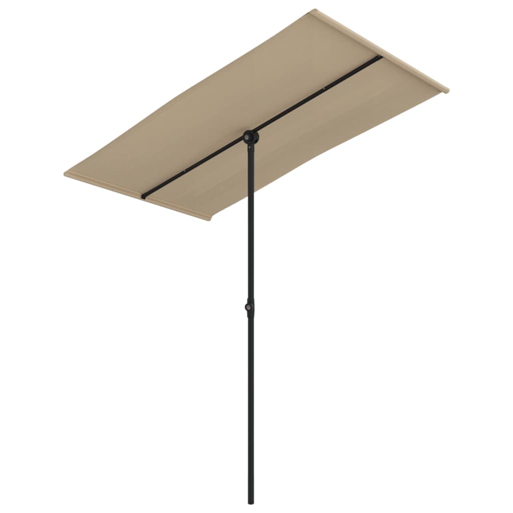 Ομπρέλα Κήπου Taupe 180 x 110 εκ. με Ιστό Αλουμινίου - Pakobazaar