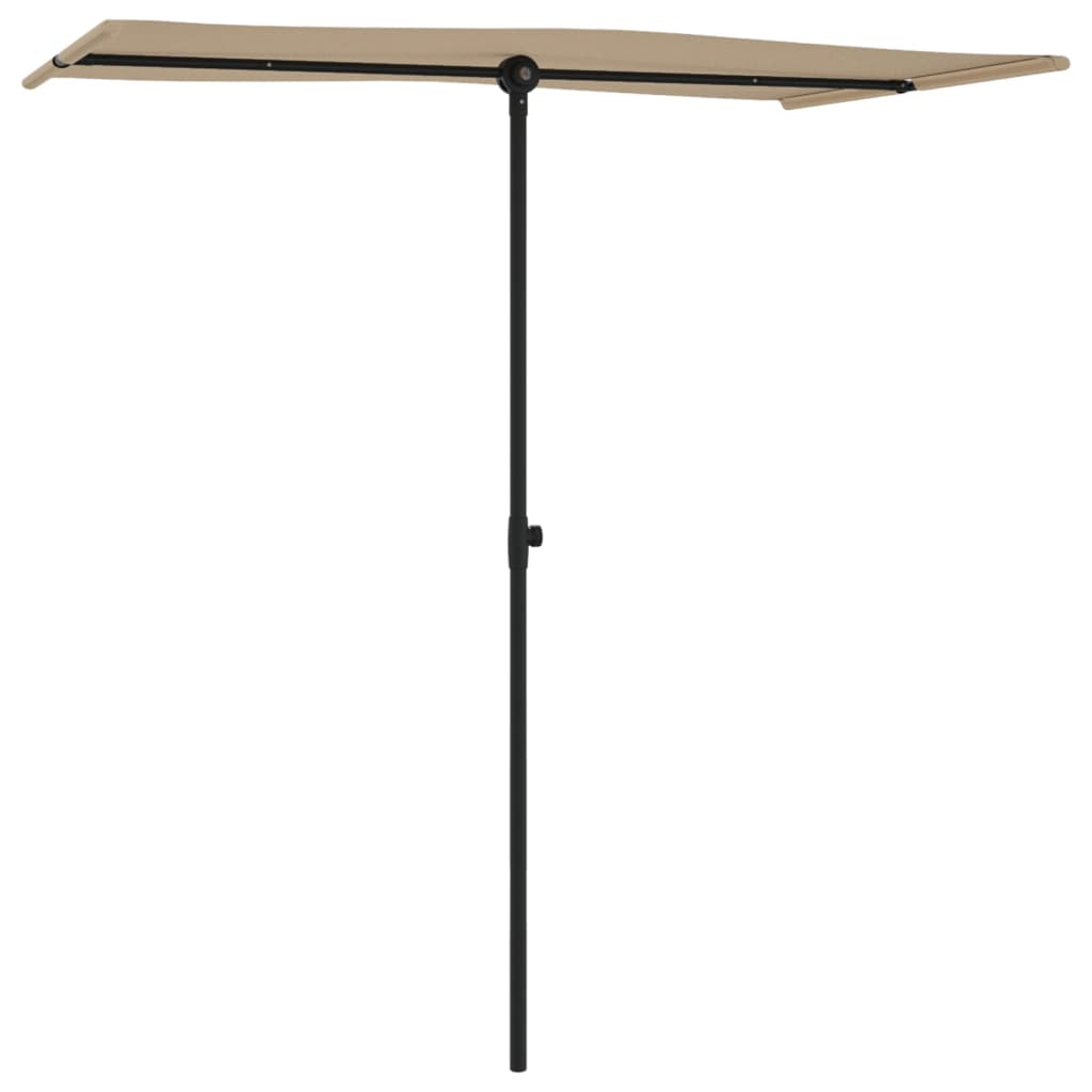 Ομπρέλα Κήπου Taupe 180 x 110 εκ. με Ιστό Αλουμινίου - Pakobazaar