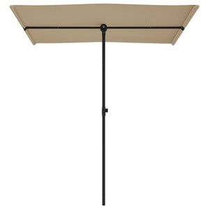 Ομπρέλα Κήπου Taupe 180 x 110 εκ. με Ιστό Αλουμινίου - Pakobazaar