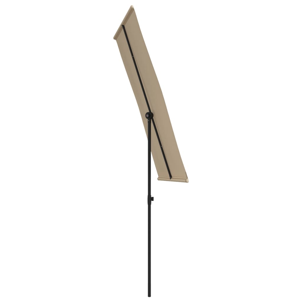 Ομπρέλα Κήπου Taupe 180 x 110 εκ. με Ιστό Αλουμινίου - Pakobazaar