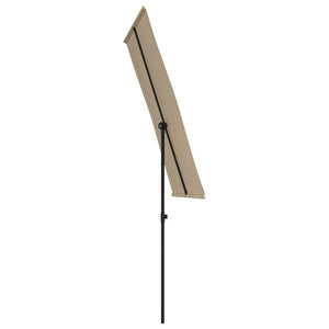 Ομπρέλα Κήπου Taupe 180 x 110 εκ. με Ιστό Αλουμινίου - Pakobazaar