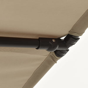 Ομπρέλα Κήπου Taupe 180 x 110 εκ. με Ιστό Αλουμινίου - Pakobazaar