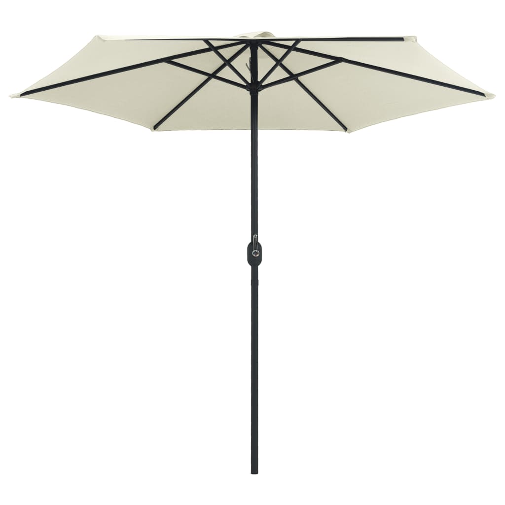 Ομπρέλα Κήπου Λευκό Άμμου 270x246 εκ. με Ιστό Αλουμινίου - Pakobazaar