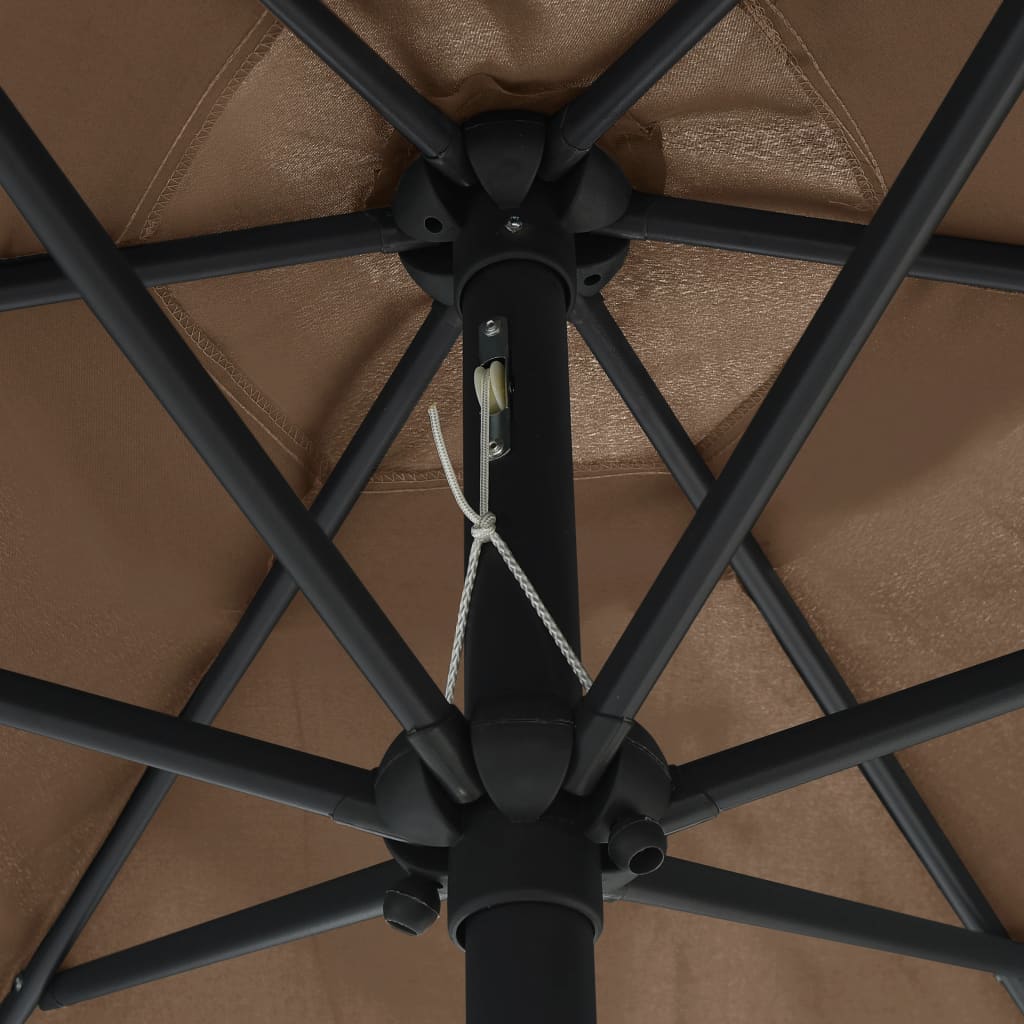 Ομπρέλα Κήπου Taupe 270 x 246 εκ. με Ιστό Αλουμινίου - Pakobazaar