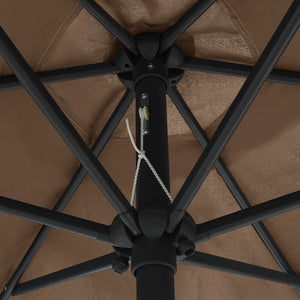 Ομπρέλα Κήπου Taupe 270 x 246 εκ. με Ιστό Αλουμινίου - Pakobazaar