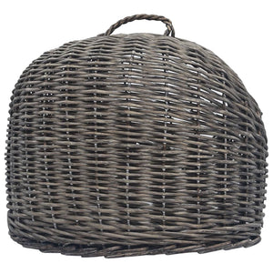 Καλάθι Μεταφοράς Γάτας Γκρι 60x45x45 εκ. από Φυσικό Ξύλο Ιτιάς - PAKOBAZAAR