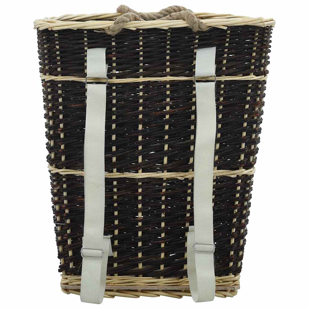 Καλάθι Πλάτης για Μεταφορά Ξύλων 50x44x58 εκ. από Φυσική Ιτιά - PAKOBAZAAR