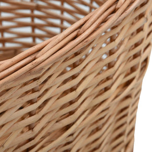 Καλάθι Καυσόξυλων με Λαβές Μεταφοράς 56x40x28 εκ. Φυσική Ιτιά - PAKOBAZAAR