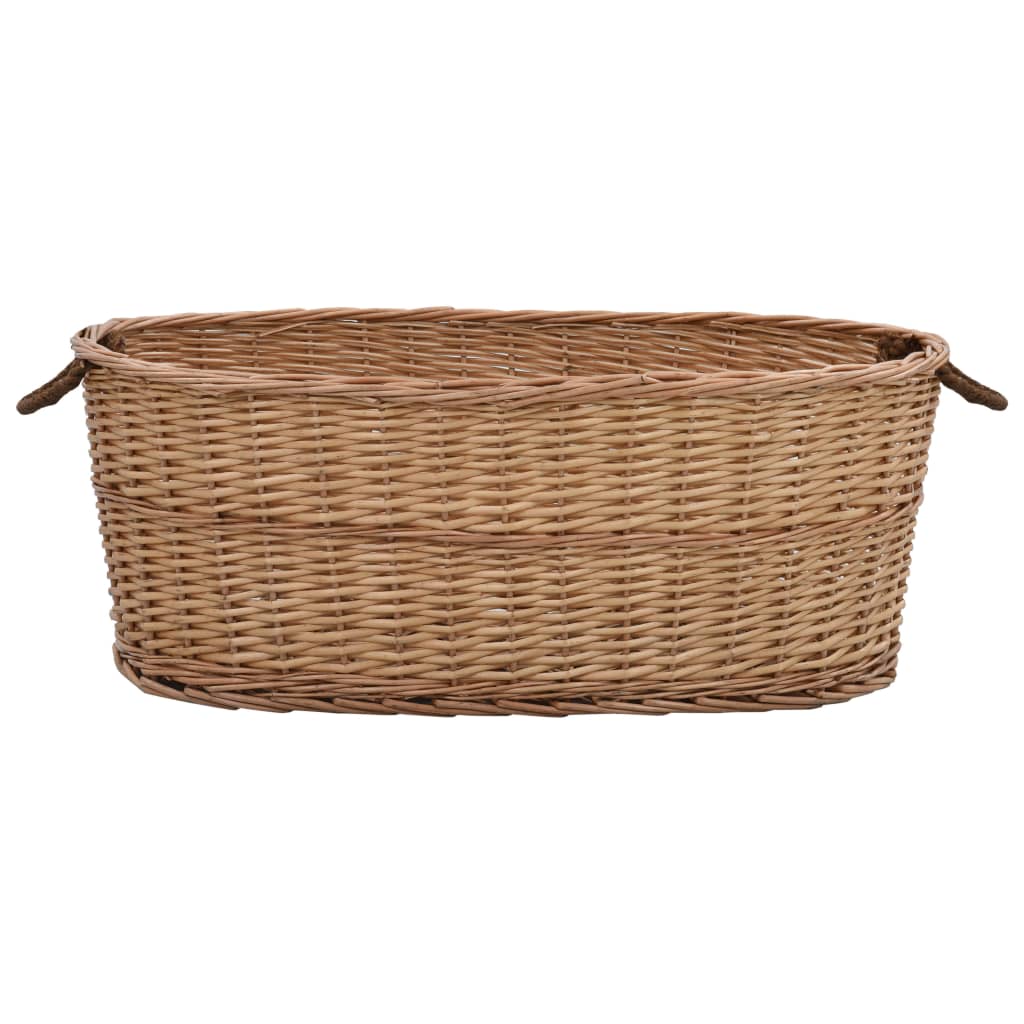 Καλάθι Καυσόξυλων με Λαβές Μεταφοράς 88x57x34 εκ. Φυσική Ιτιά - PAKOBAZAAR