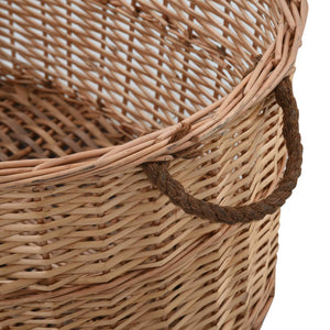Καλάθι Καυσόξυλων με Λαβές Μεταφοράς 88x57x34 εκ. Φυσική Ιτιά - PAKOBAZAAR