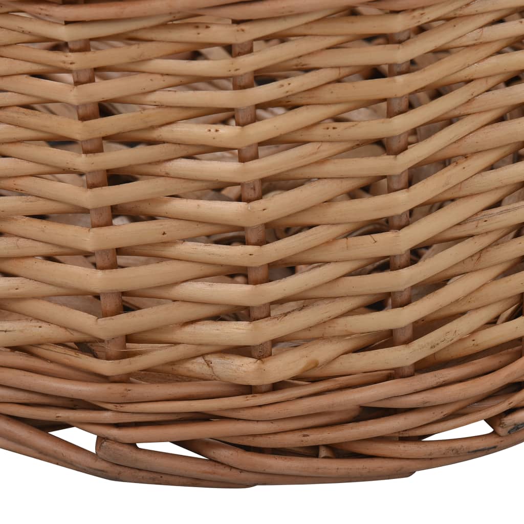 Καλάθι Καυσόξυλων με Λαβές Μεταφοράς 88x57x34 εκ. Φυσική Ιτιά - PAKOBAZAAR