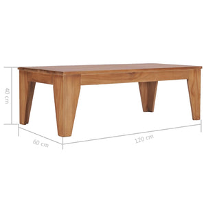 Τραπεζάκι Σαλονιού 120 x 60 x 40 εκ. από Μασίφ Ξύλο Teak