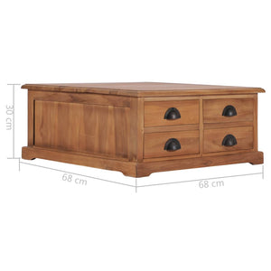 Τραπεζάκι Σαλονιού 68 x 68 x 30 εκ. από Μασίφ Ξύλο Teak - PAKOBAZAAR