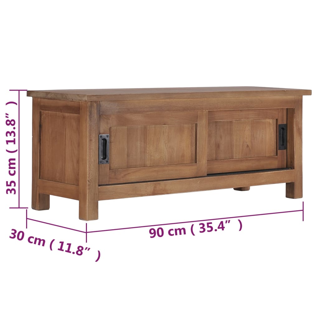 Έπιπλο Τηλεόρασης 90 x 30 x 35 εκ. από Μασίφ Ξύλο Teak - PAKOBAZAAR