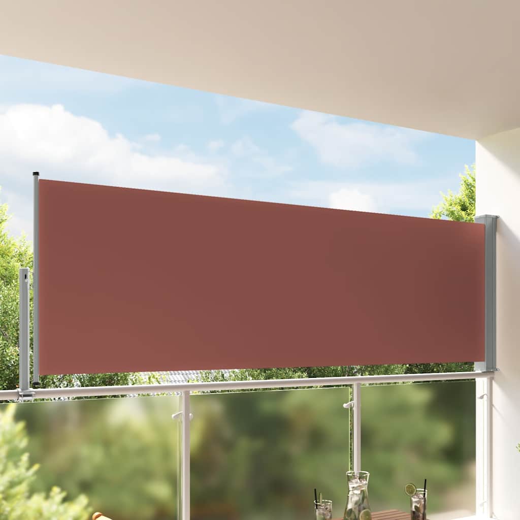 Σκίαστρο Πλαϊνό Συρόμενο Βεράντας Καφέ 120 x 300 εκ.
