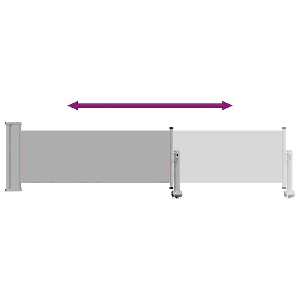 Σκίαστρο Πλαϊνό Συρόμενο Βεράντας Γκρι 60 x 300 εκ. - Pakobazaar