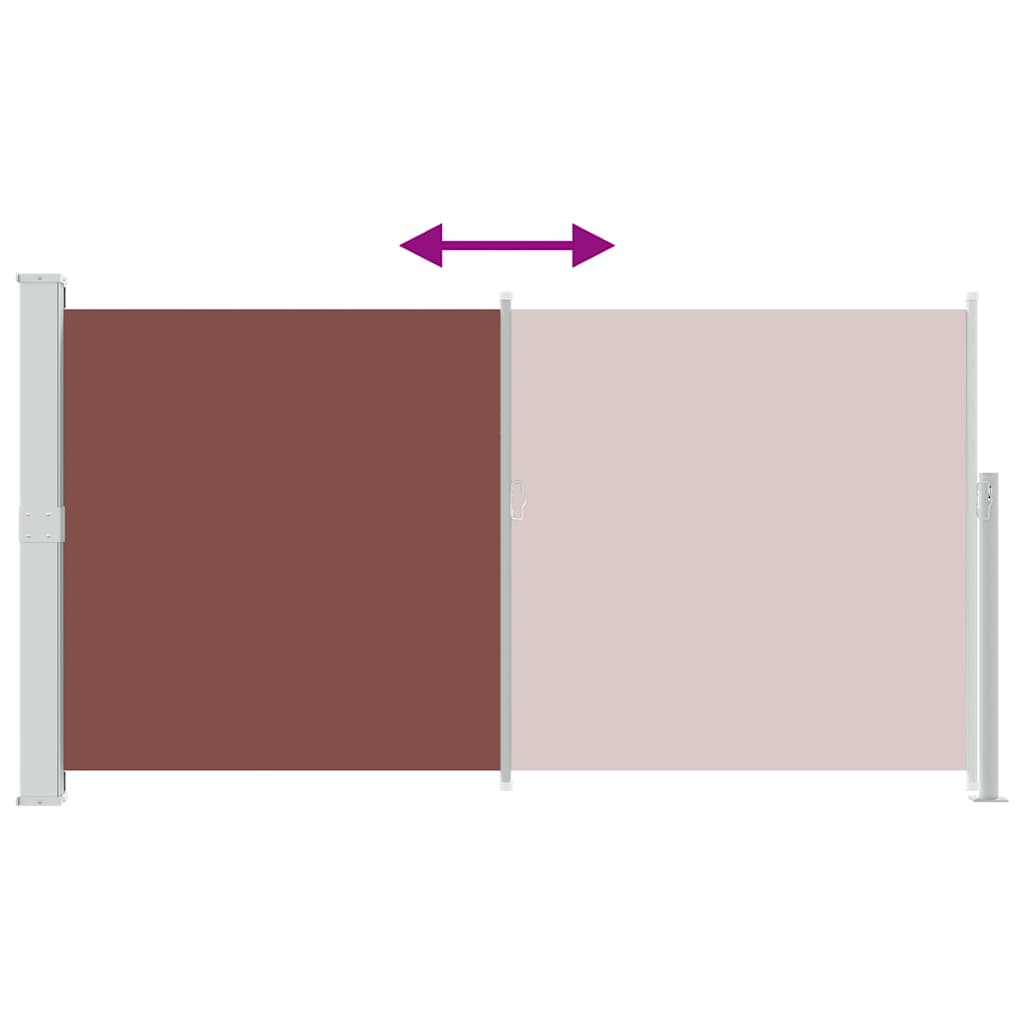 Σκίαστρο Πλαϊνό Συρόμενο Βεράντας Καφέ 170 x 300 εκ.