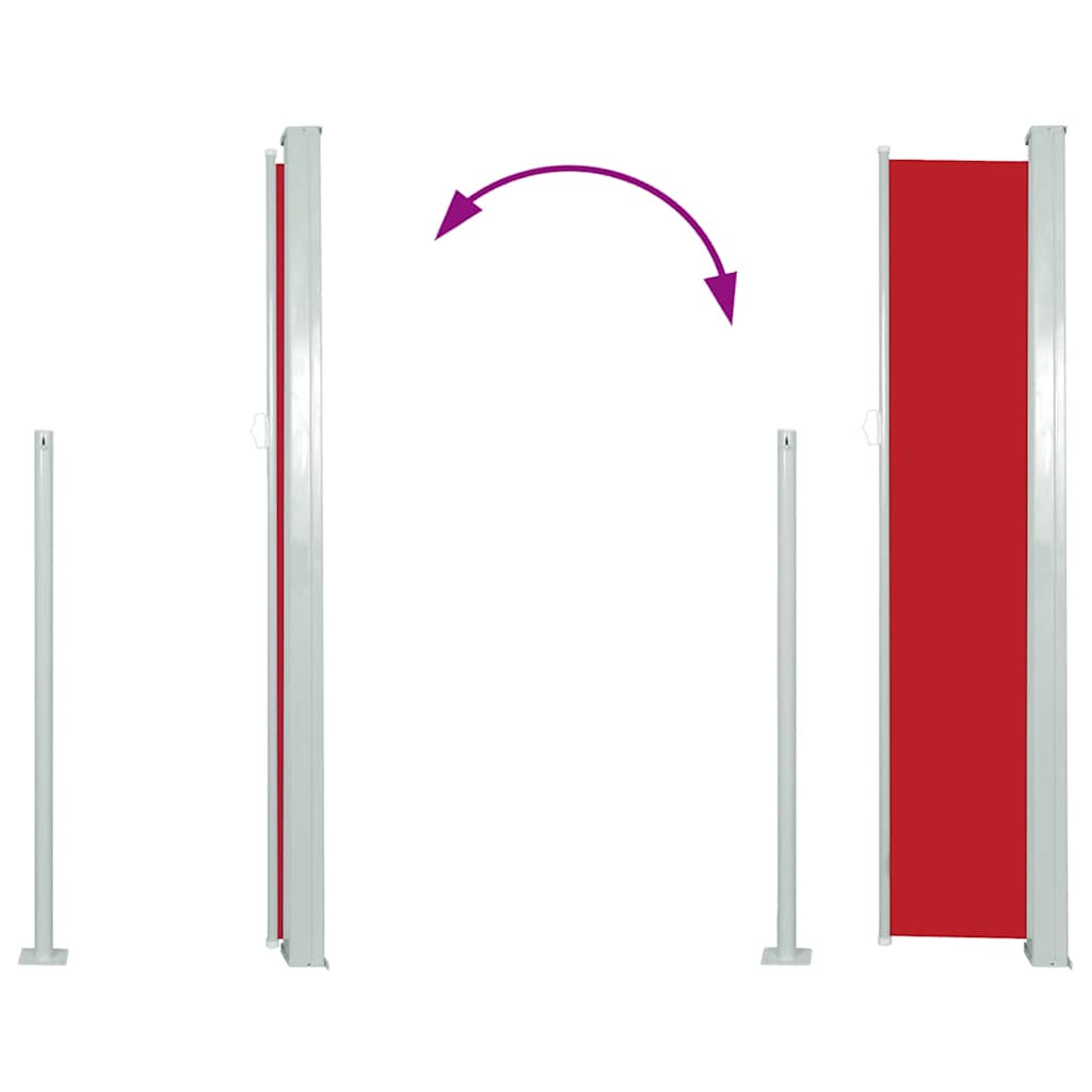 Σκίαστρο Πλαϊνό Συρόμενο Βεράντας Κόκκινο 100 x 500 εκ.