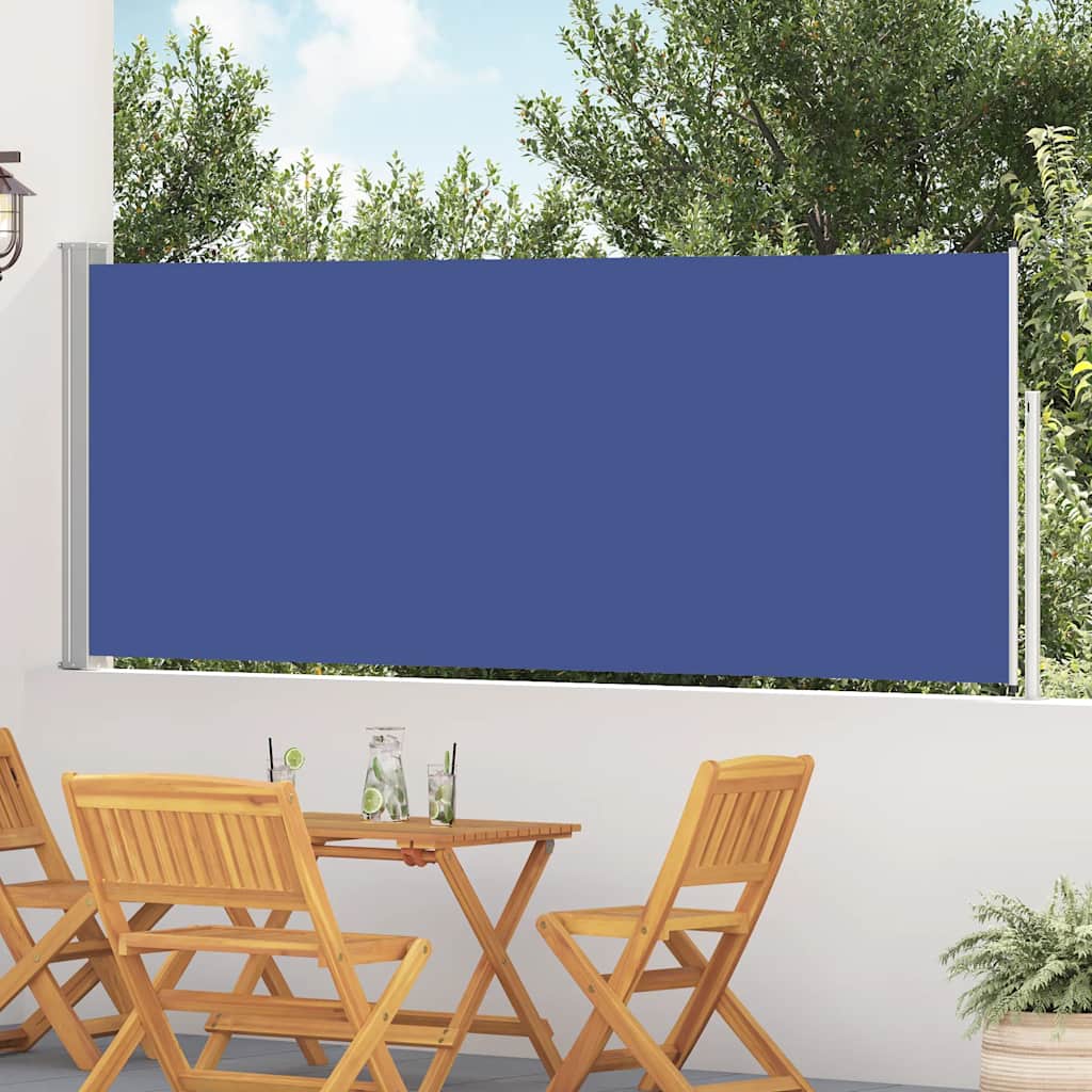 Σκίαστρο Πλαϊνό Συρόμενο Βεράντας Μπλε 120 x 500 εκ.