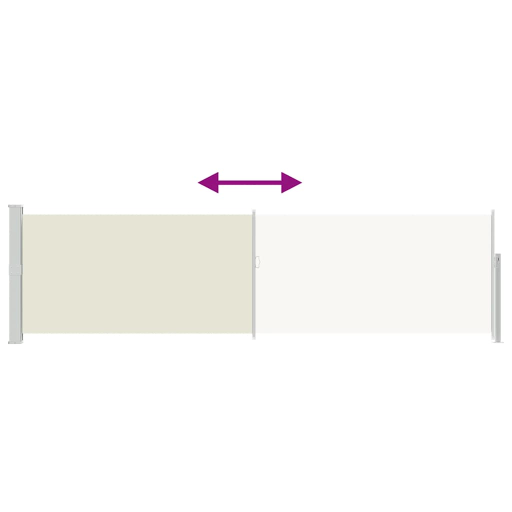 Σκίαστρο Πλαϊνό Συρόμενο Βεράντας Κρεμ 140 x 500 εκ. - Pakobazaar