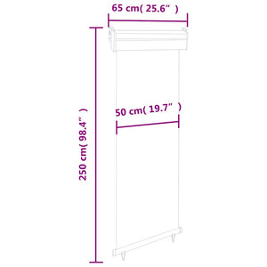 Σκίαστρο Βεράντας Πλαϊνό Καφέ 65 x 250 εκ.