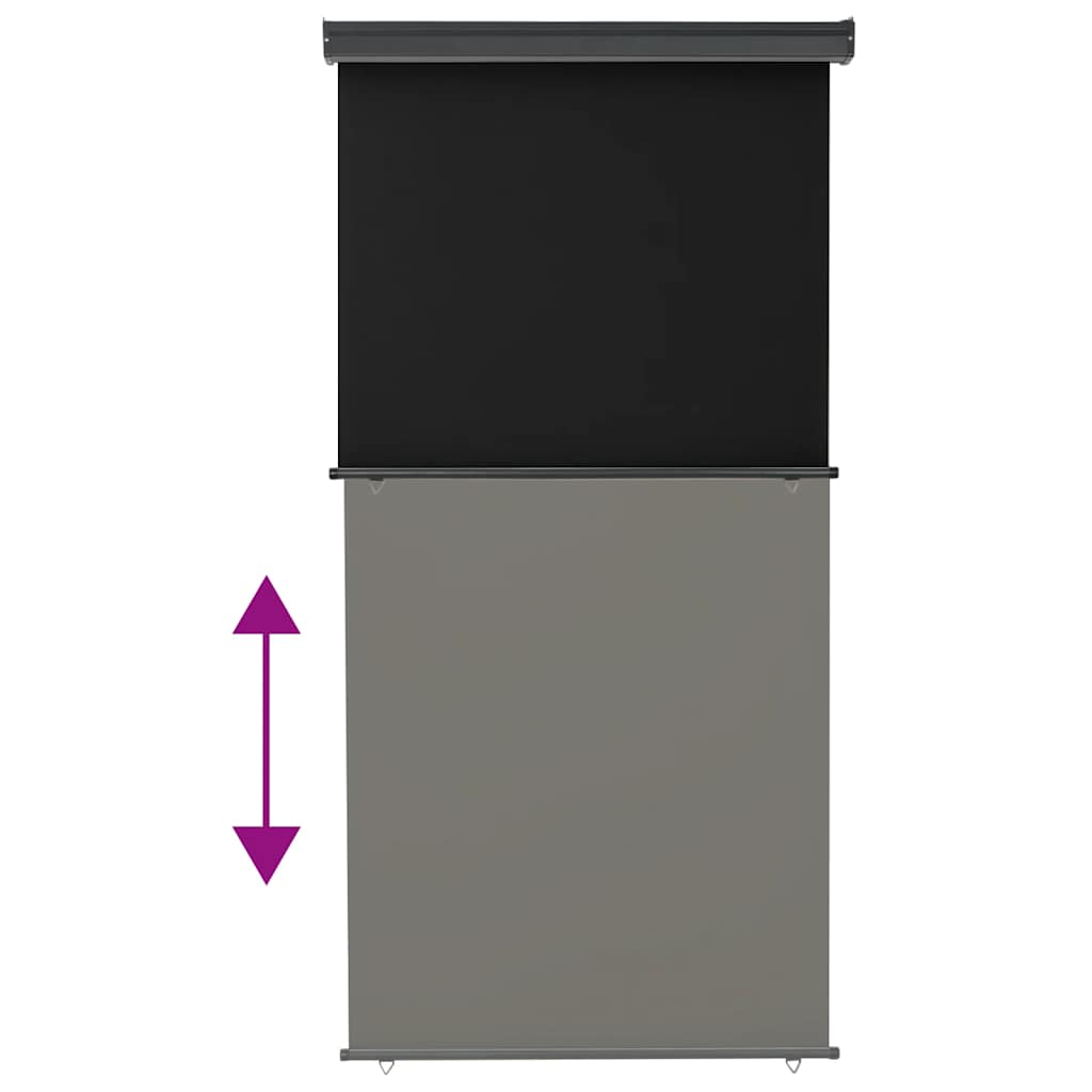 Σκίαστρο Βεράντας Πλαϊνό Μαύρο 125 x 250 εκ.