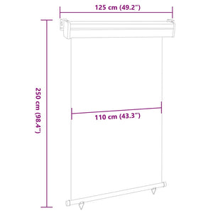 Σκίαστρο Βεράντας Πλαϊνό Καφέ 125 x 250 εκ. - Pakobazaar