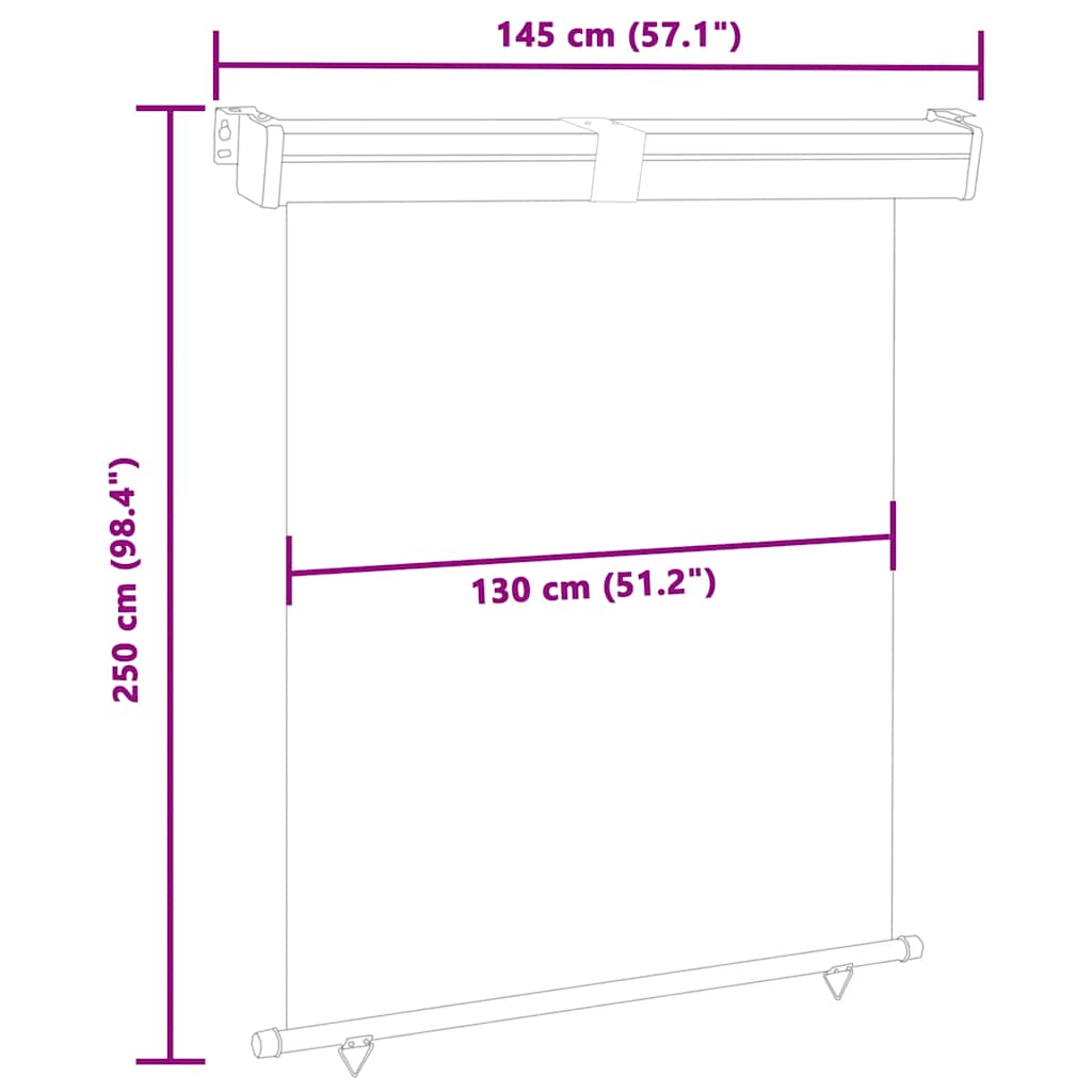 Σκίαστρο Βεράντας Πλαϊνό Μπλε 145 x 250 εκ.