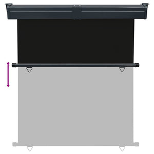 Σκίαστρο Βεράντας Πλαϊνό Μαύρο 165 x 250 εκ.