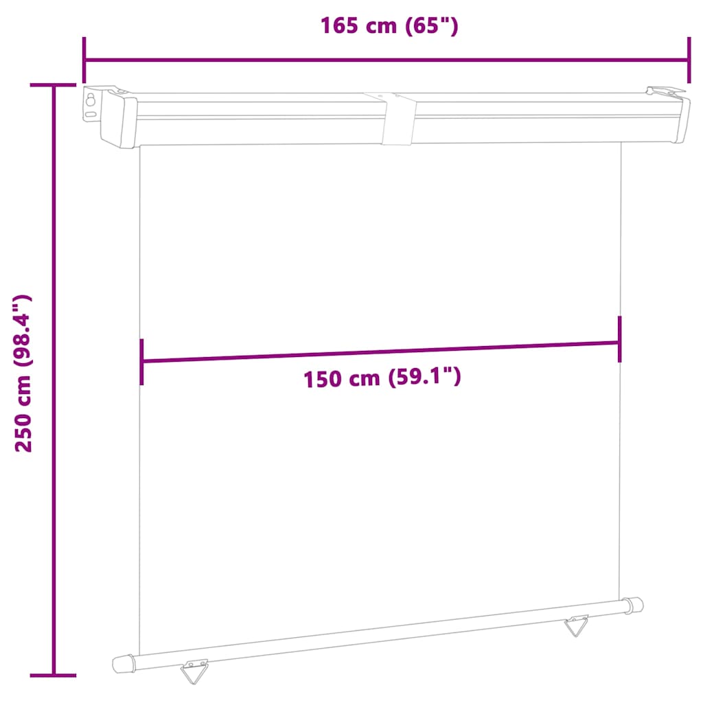 Σκίαστρο Βεράντας Πλαϊνό Μπλε 165 x 250 εκ.