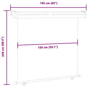 Σκίαστρο Βεράντας Πλαϊνό Κόκκινο 165 x 250 εκ.