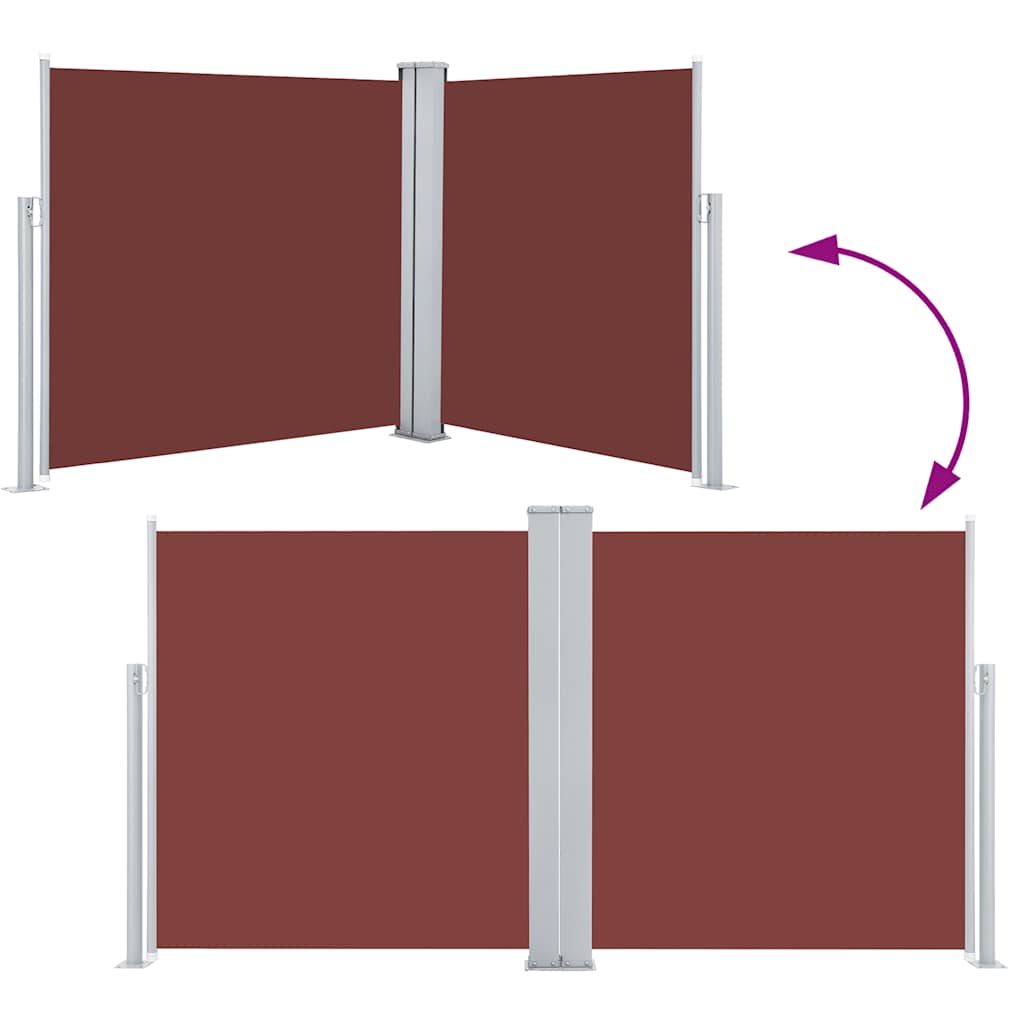 Σκίαστρο Πλαϊνό Συρόμενο Καφέ 100 x 600 εκ. - Pakobazaar