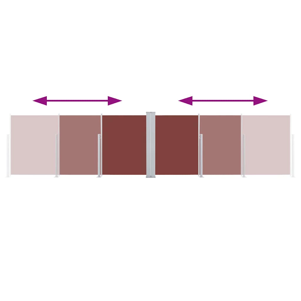 Σκίαστρο Πλαϊνό Συρόμενο Καφέ 100 x 600 εκ. - Pakobazaar