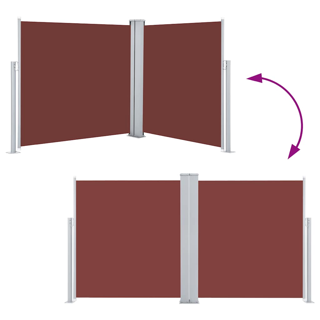 Σκίαστρο Πλαϊνό Συρόμενο Καφέ 120 x 600 εκ.