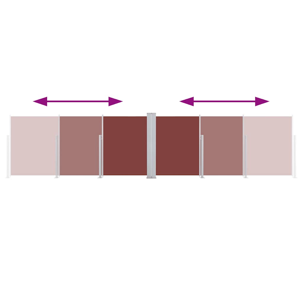 Σκίαστρο Πλαϊνό Συρόμενο Καφέ 120 x 600 εκ.