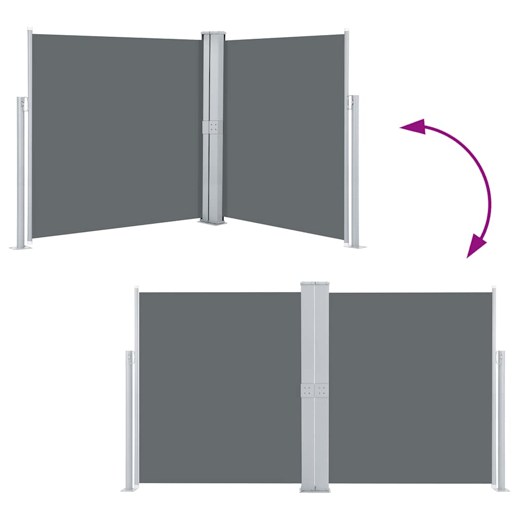 Σκίαστρο Πλαϊνό Συρόμενο Ανθρακί 140 x 600 εκ. - Pakobazaar