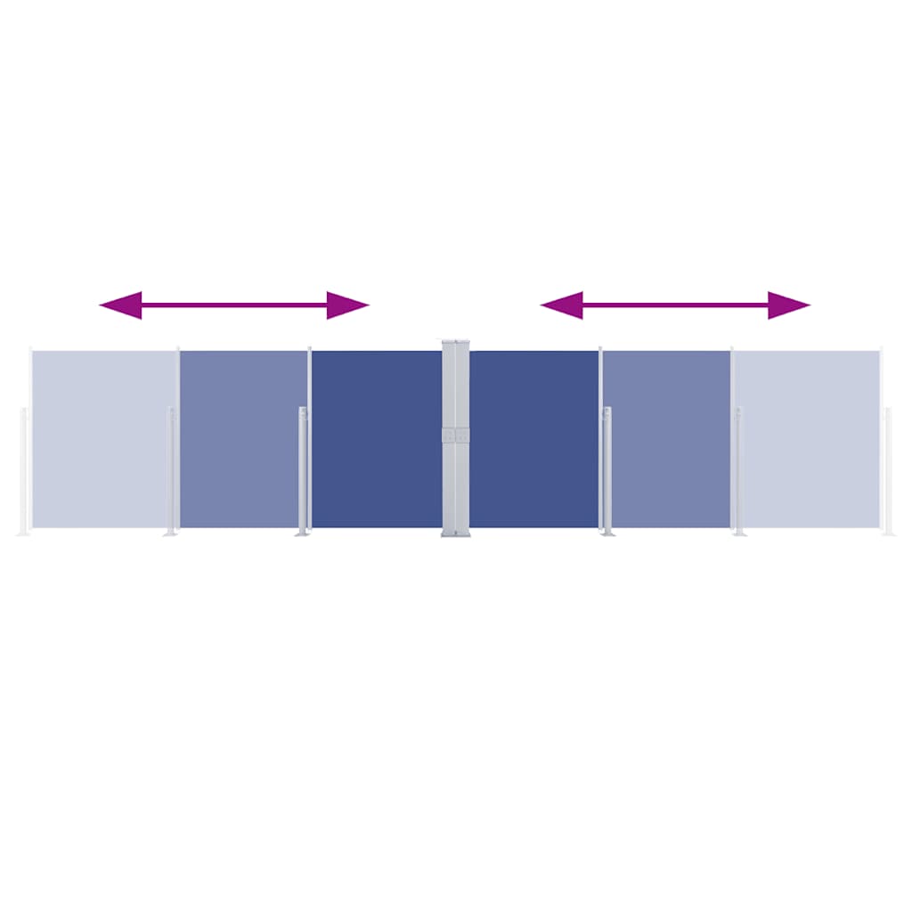 Σκίαστρο Πλαϊνό Συρόμενο Μπλε 140 x 600 εκ. - Pakobazaar