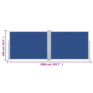 Σκίαστρο Πλαϊνό Συρόμενο Μπλε 100 x 1000 εκ.
