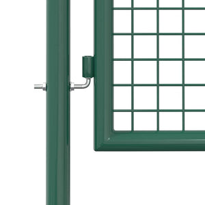 Πόρτα Περίφραξης Πράσινη 100x150 εκ. από Ατσάλι - PAKOBAZAAR