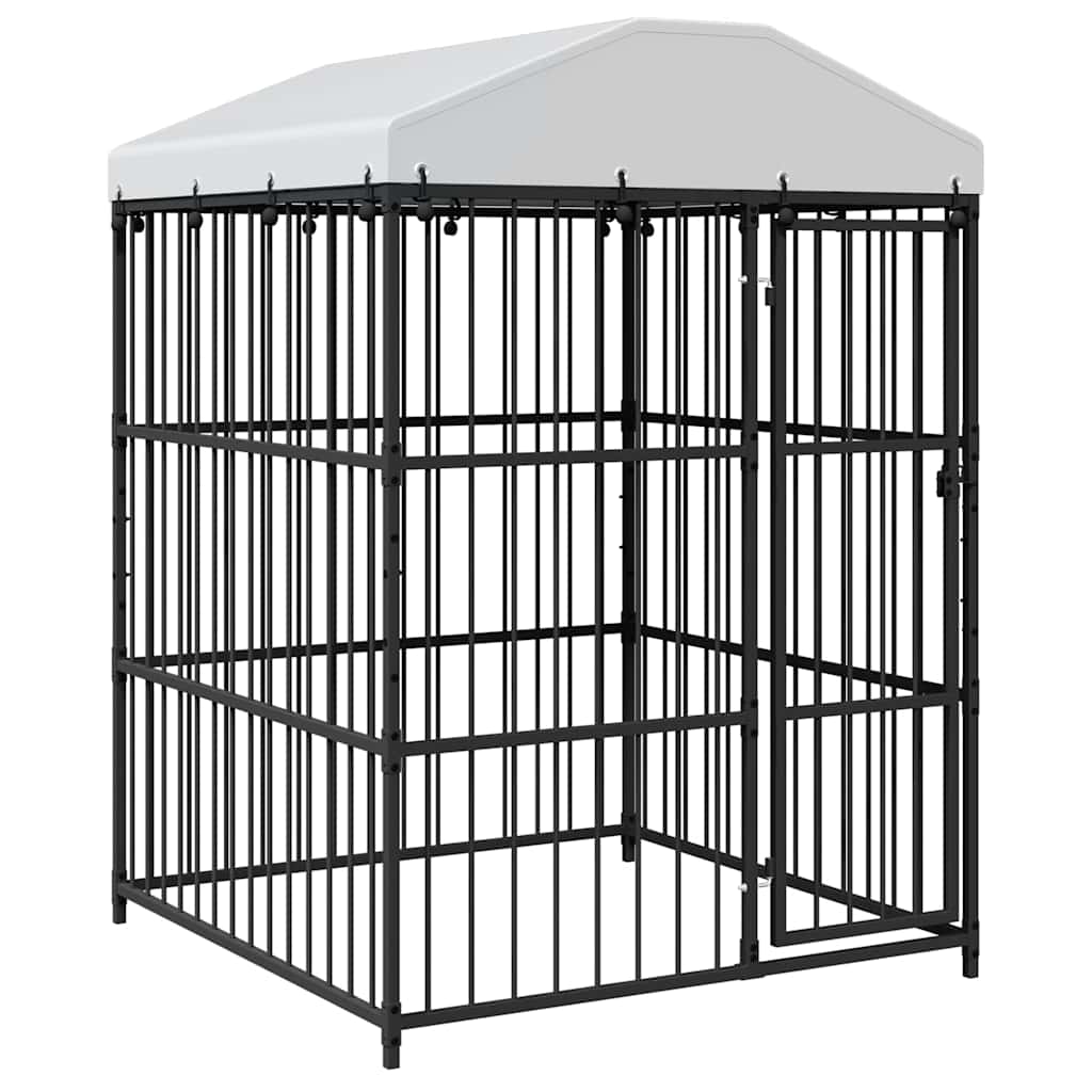 Κλουβί Σκύλου Εξωτερικού Χώρου 150 x 150 x 210 εκ. με Στέγαστρο - PAKOBAZAAR