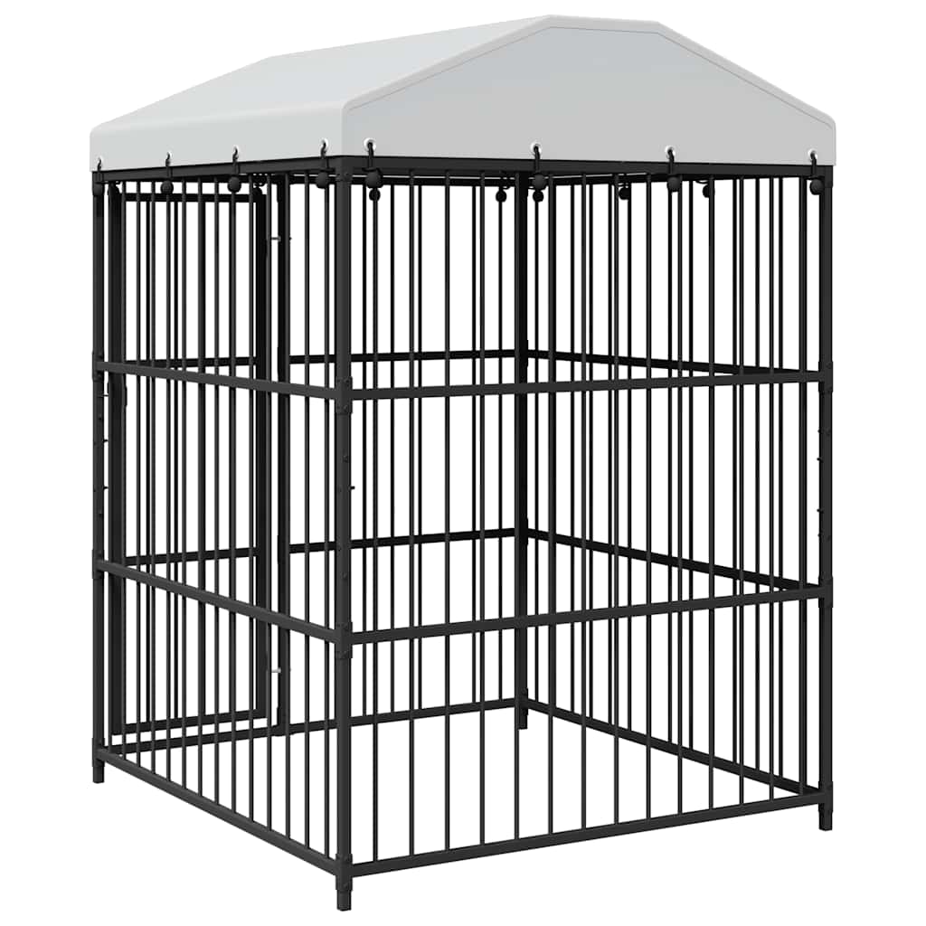 Κλουβί Σκύλου Εξωτερικού Χώρου 150 x 150 x 210 εκ. με Στέγαστρο - PAKOBAZAAR