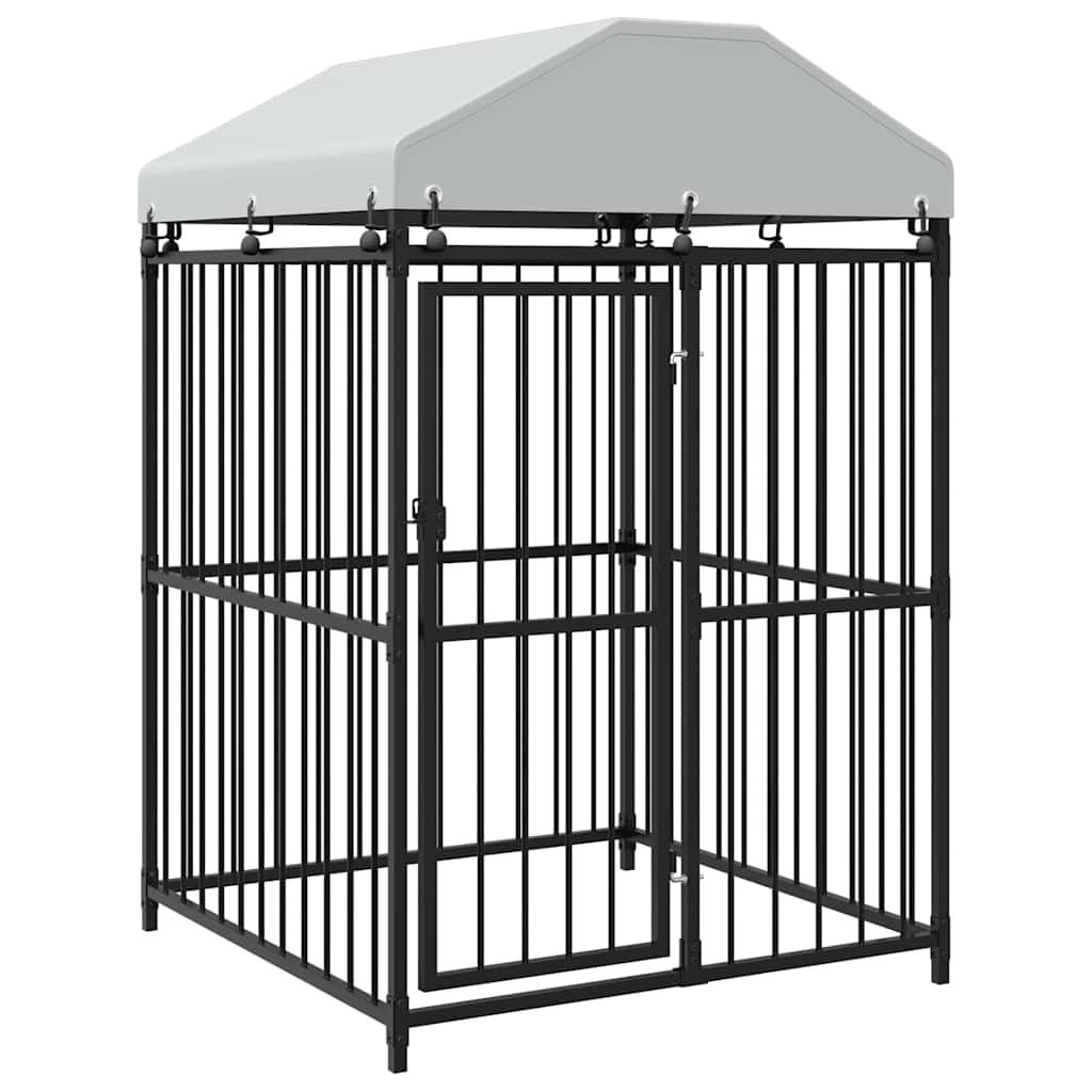 Κλουβί Σκύλου Εξωτερικού Χώρου 120 x 120 x 150 εκ. με Στέγαστρο - PAKOBAZAAR