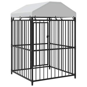Κλουβί Σκύλου Εξωτερικού Χώρου 120 x 120 x 150 εκ. με Στέγαστρο - PAKOBAZAAR