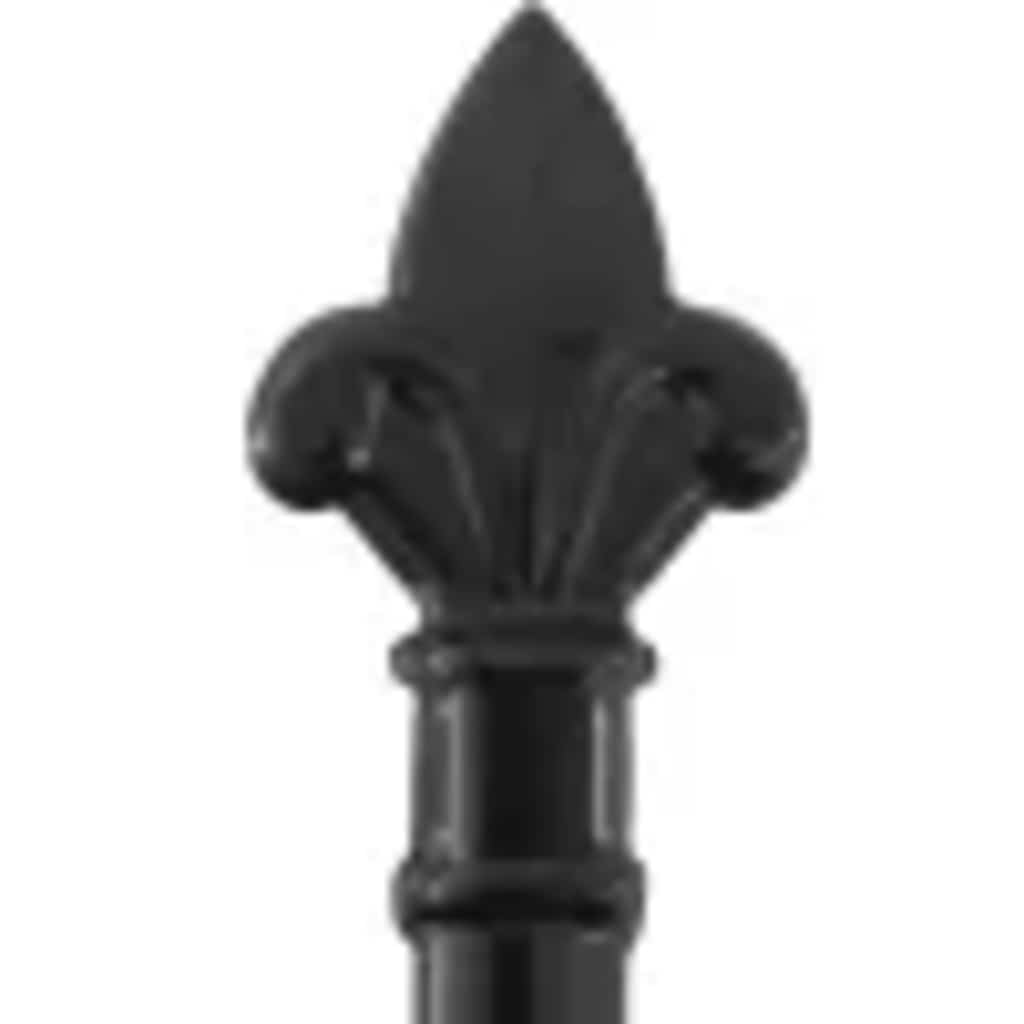 Καγκελόπορτα Διπλή με Ακίδες Μαύρη 299,5 x 174,5 εκ. Ατσάλινη - PAKOBAZAAR