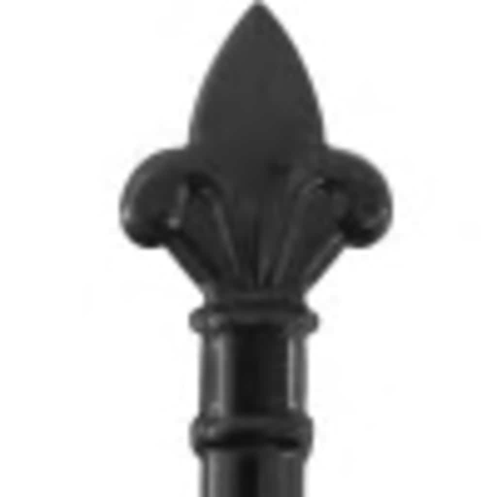 Καγκελόπορτα Διπλή με Ακίδες Μαύρη 299,5 x 199,5 εκ. Ατσάλινη - PAKOBAZAAR