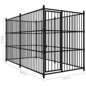 Κλουβί Σκύλου Εξωτερικού Χώρου 300 x 150 x 185 εκ. - PAKOBAZAAR