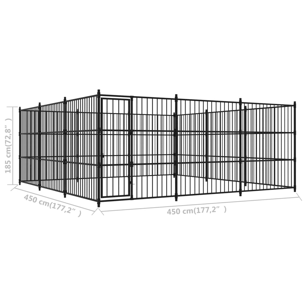 Κλουβί Σκύλου Εξωτερικού Χώρου 450 x 450 x 185 εκ. - Pakobazaar